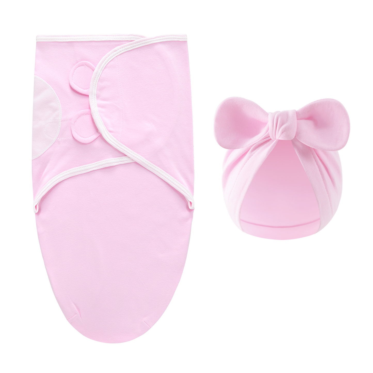 Stylish and practical unisex baby swaddle & hat set, a perfect newborn essential