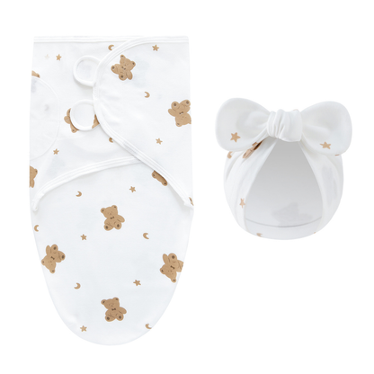 Unfolded view of the spacious baby swaddle blanket, offering ample room for infants