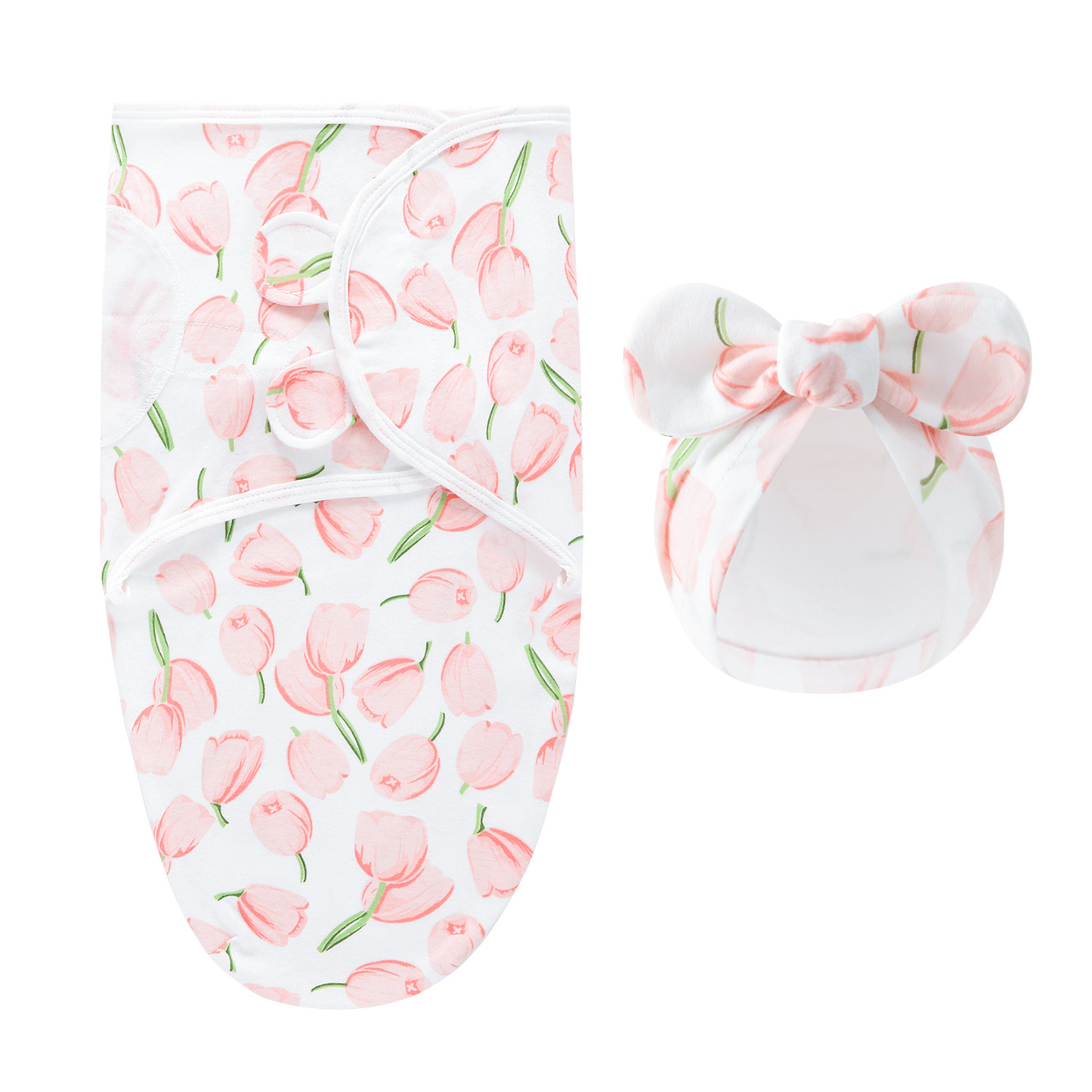 High-quality cotton baby swaddle blanket, providing a secure and cozy environment