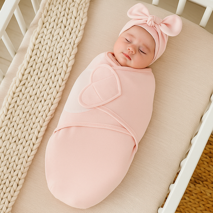Adorable unisex baby hat from the luxury swaddle set, perfect for newborns