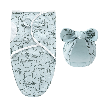 Softest baby swaddle blanket and hat, made from breathable cotton for infants