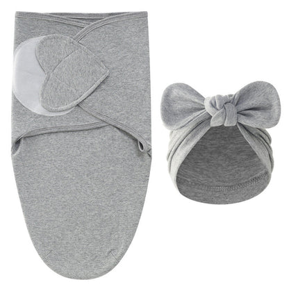 Matching hat detail from the luxury baby swaddle set, ensures a snug fit for infants