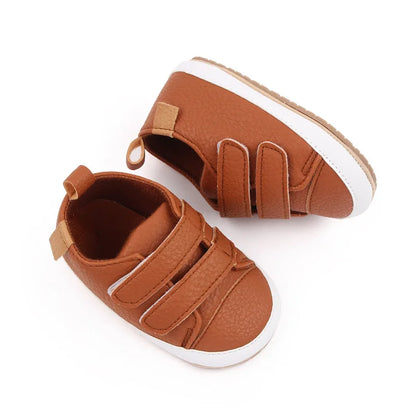 Soft sole infant footwear, unisex baby sneakers in natural light