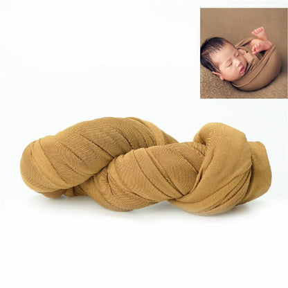 Infant comfort wrap blanket, stretchable cotton blend for cozy newborn photo shoots