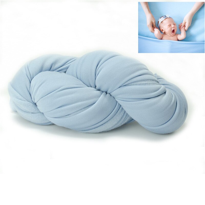 Cotton blend baby blanket, perfectly stretchable for newborn photo shoot swaddling