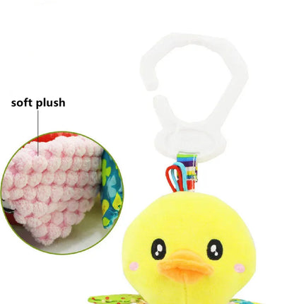 Monkey plush baby rattle, engaging sensory toy, ideal learning gift for newborns
