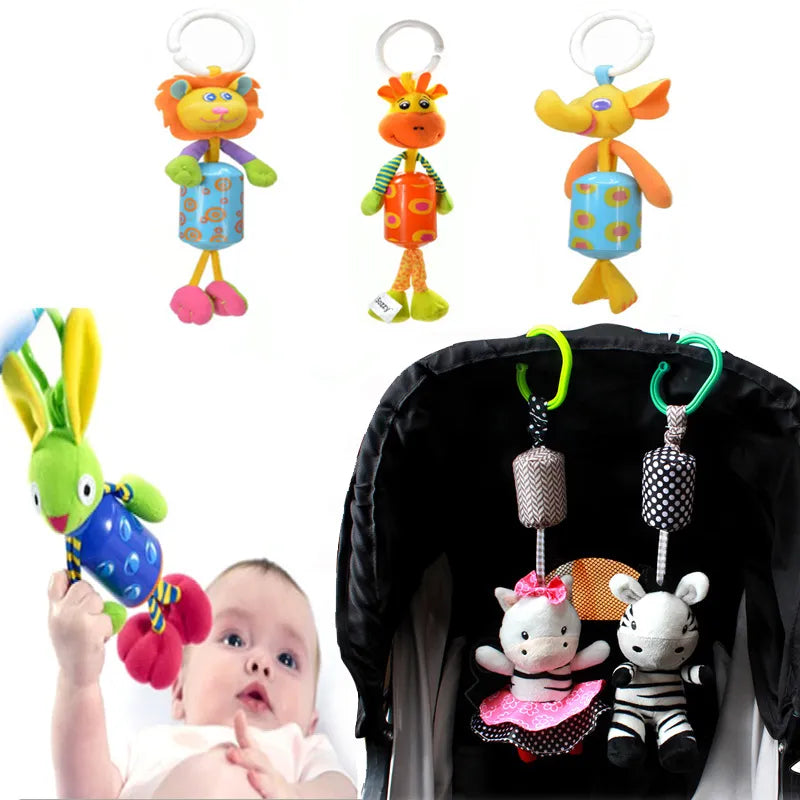 Unisex frog plush rattle, a delightful newborn toy and stimulating baby sensory item