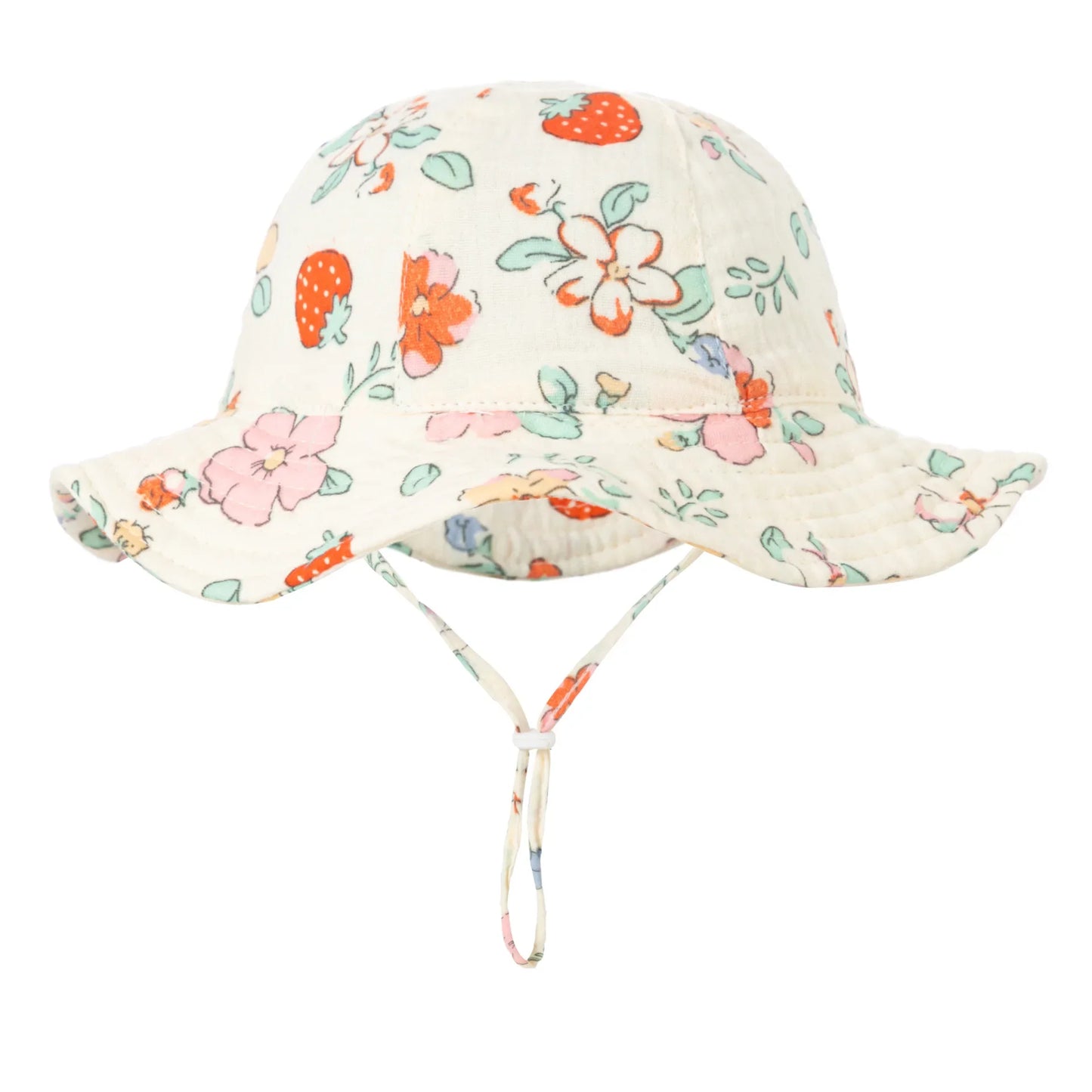 Unisex baby printed bucket hat, featuring a quirky alien design, soft cotton for all-day comfort, infant