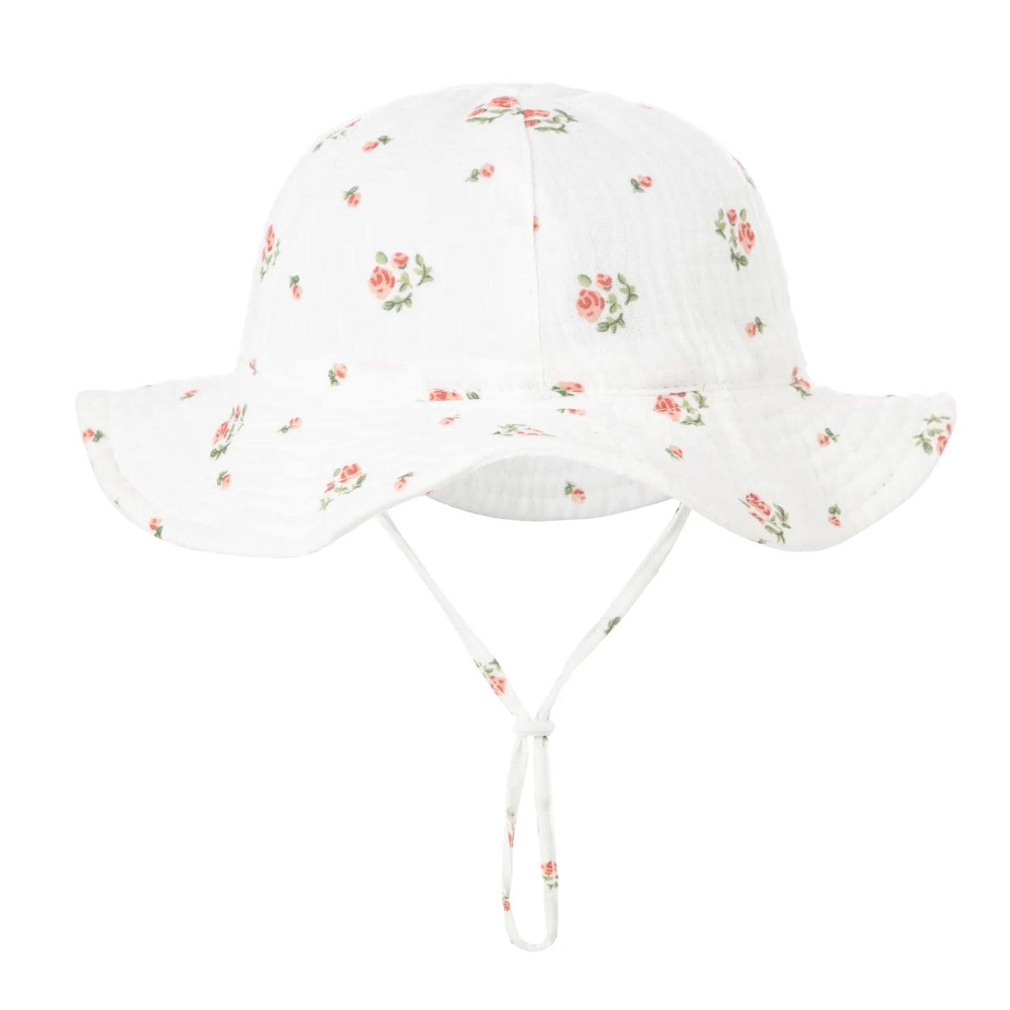 Unisex baby sun protection hat, pure cotton bucket with sailboats print, ideal for beach trips 3-12M