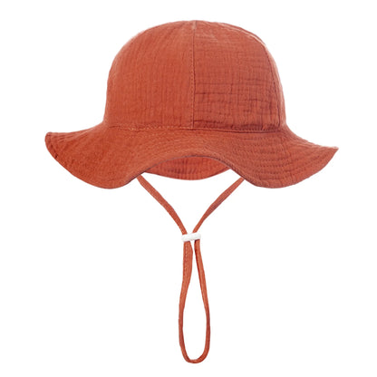 Unisex baby fashion bucket hat with an endearing animal face print, premium cotton for infant comfort