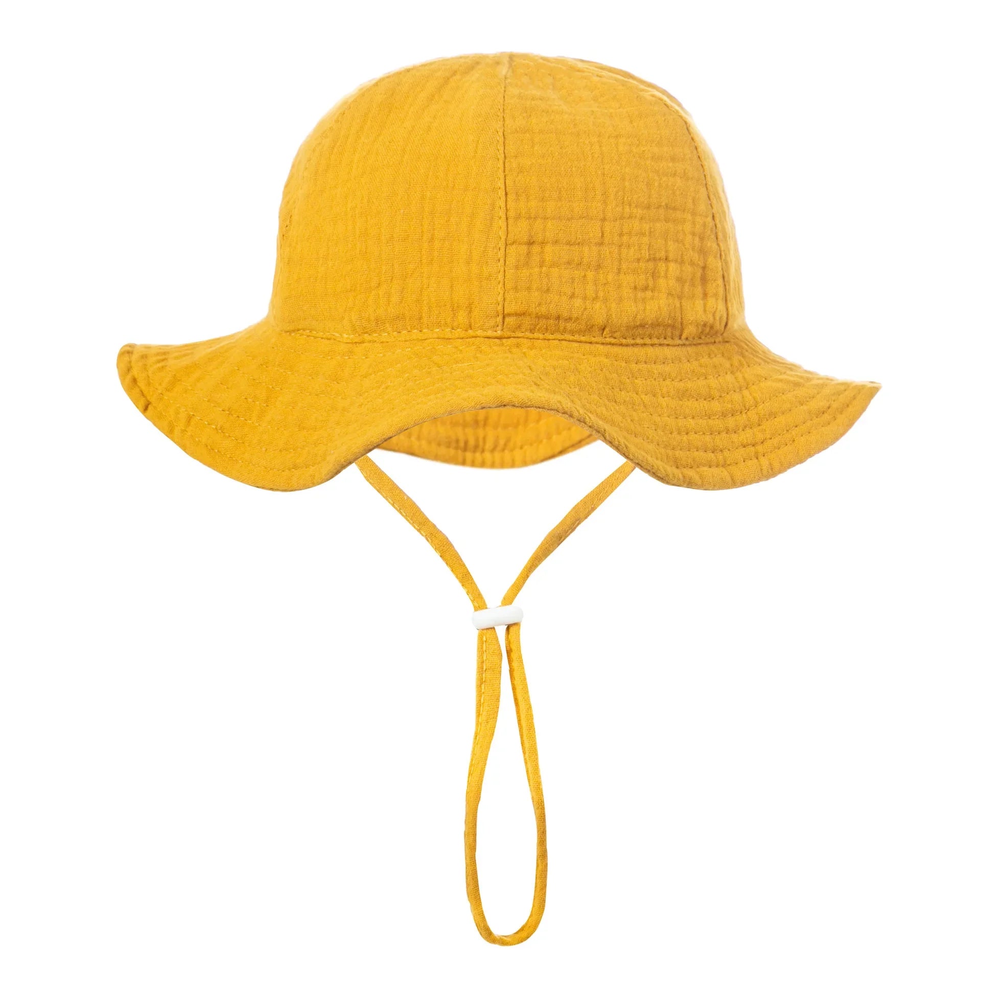 Unisex baby summer hat, breathable cotton bucket in a playful nautical print, crucial sun protection