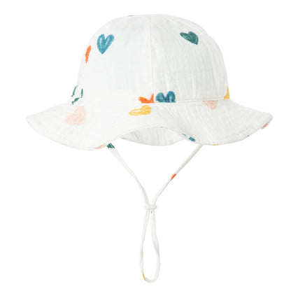 Unisex baby bucket hat in a charming star pattern, soft cotton for delicate skin, 3-12 months accessory