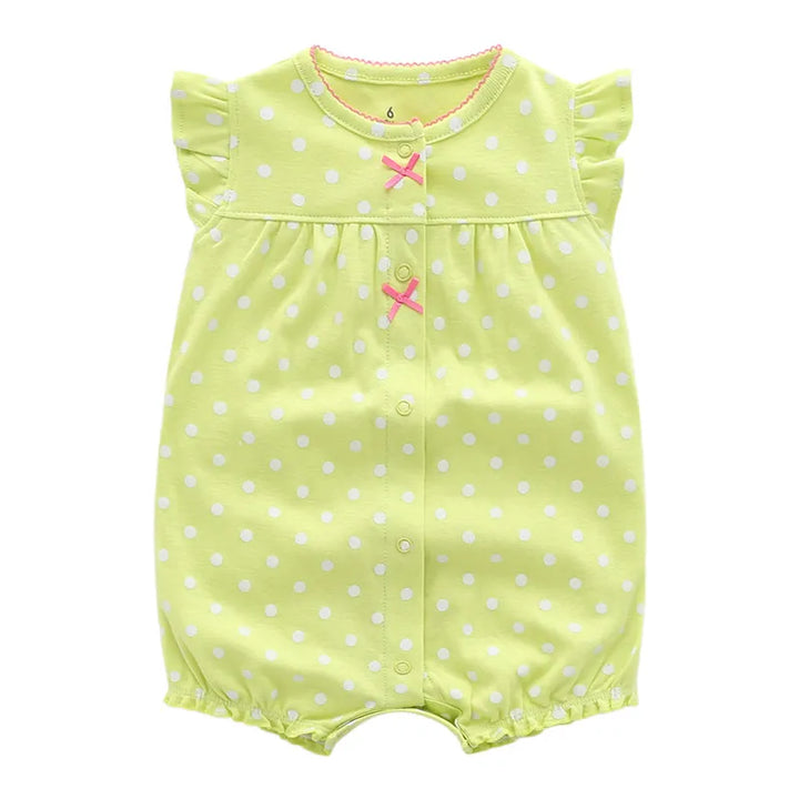 Soft 100% cotton unisex baby romper, light blue infant jumpsuit, comfortable babywear