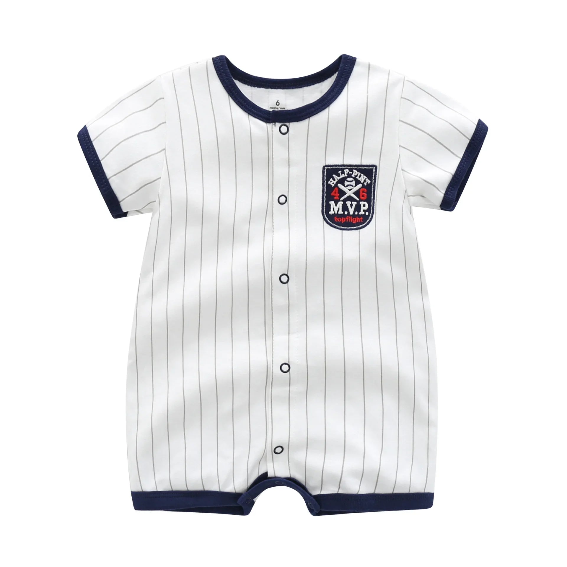 Green 100% cotton baby romper, unisex infant jumpsuit, comfortable short sleeve babywear