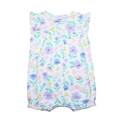 Light blue 100% cotton infant jumpsuit, unisex baby romper, perfect baby boy or girl outfit