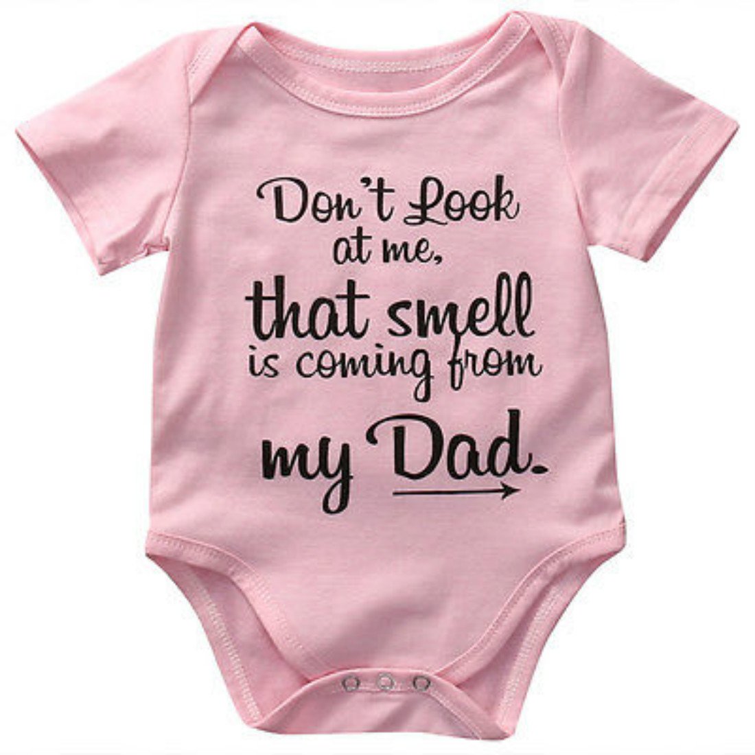Unisex baby romper featuring a humorous graphic, gentle infant apparel