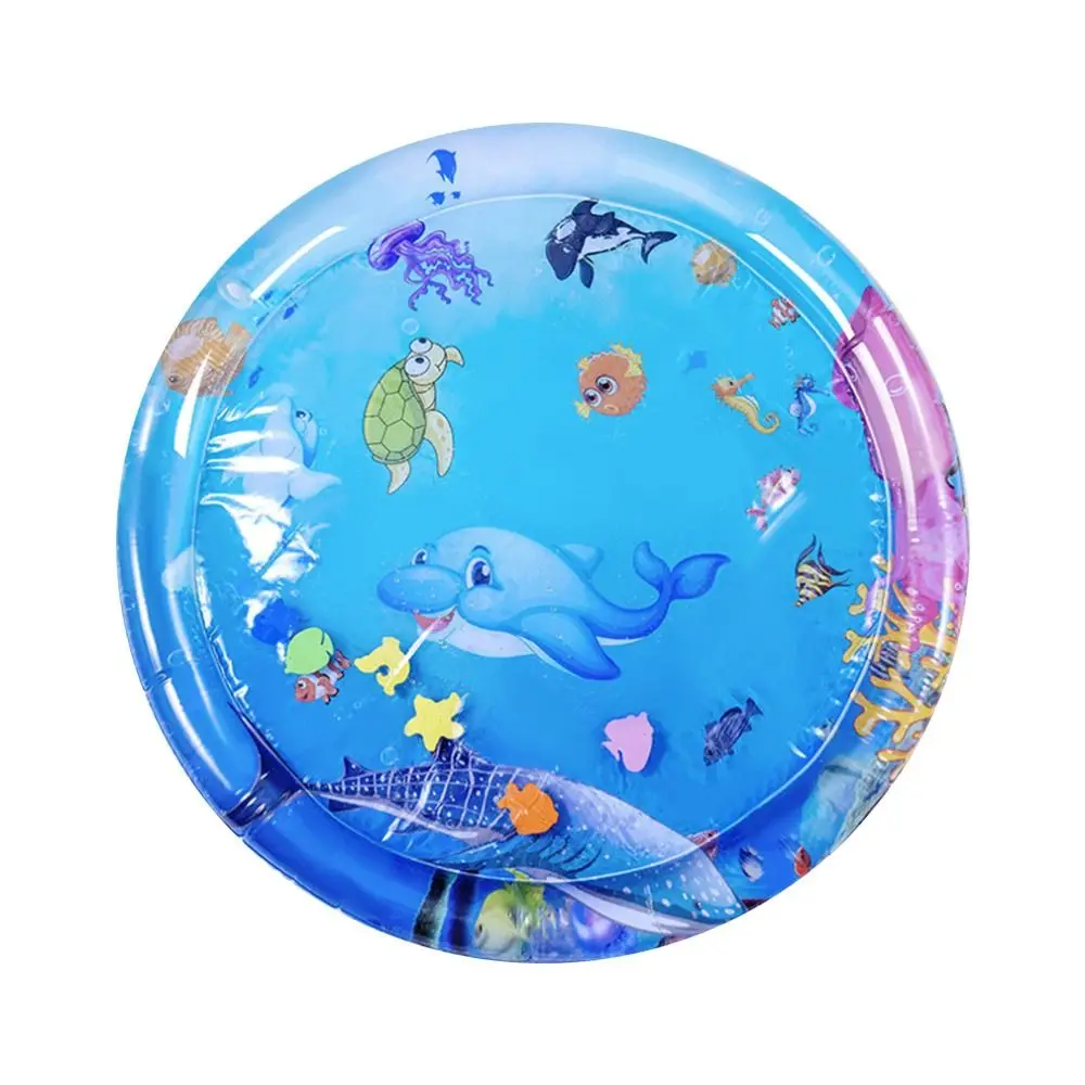 Educational baby sensory mat filled with water, featuring bright graphics, perfect for newborns