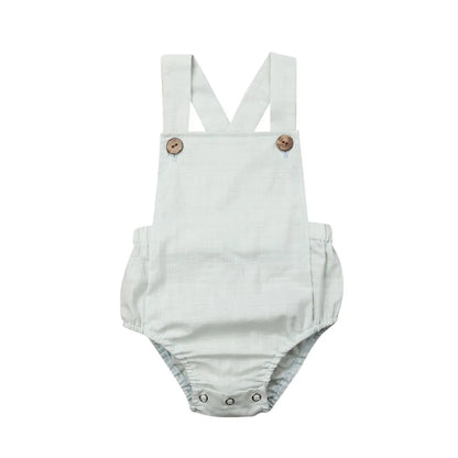 Unisex summer babywear: sleeveless cotton romper, lightweight and breathable