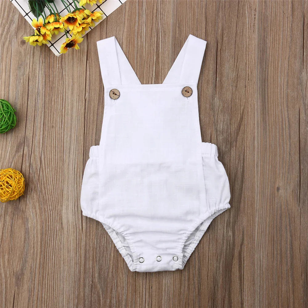 Toddler striped sleeveless romper, soft cotton fabric, ideal for warm weather