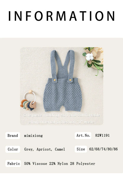 Sleeveless baby sunsuit in a neutral tone, a versatile piece for baby's wardrobe.
