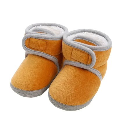 Soft baby shoes for first walkers, featuring a durable anti-slip sole.