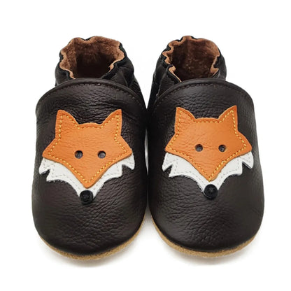 Comfortable unisex baby booties, soft leather and non-slip for new walkers