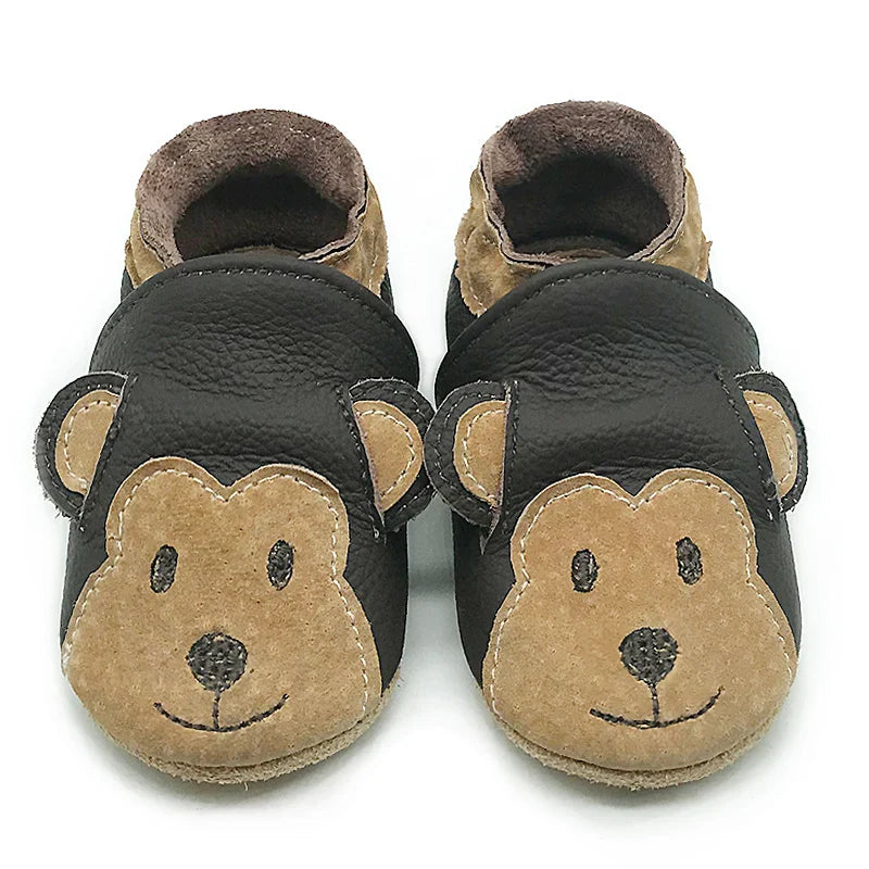 Infant leather shoes: soft sole, non-slip design for unisex babies