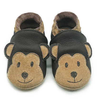Infant leather shoes: soft sole, non-slip design for unisex babies