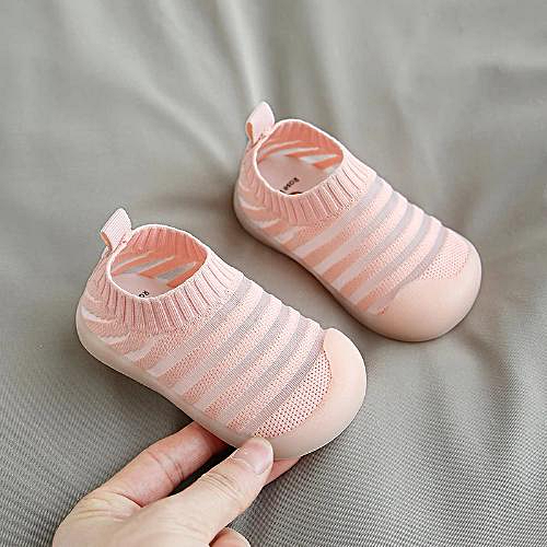 Close-up of unisex toddler non-slip breathable comfort shoes with soft sole, ideal for learning to walk