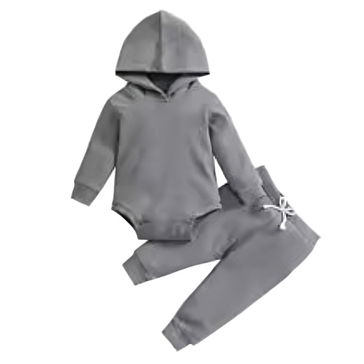 Entire unisex baby warm fall winter set, bodysuit & pants, grouped for a stylish baby gift