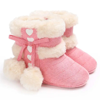 Infant winter boots, fluffy snow boots for baby, cozy and stylish footwear