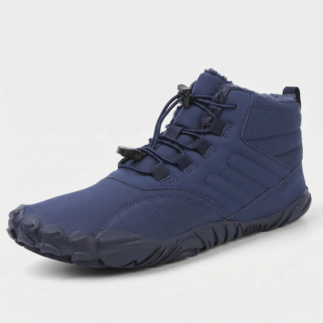 Barefoot winter hiking shoes, unisex, with a flexible sole & wide toe box for natural movement.