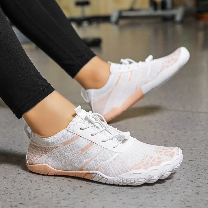 Barefoot walking shoes, non-slip & lightweight, designed for natural foot function & comfort.