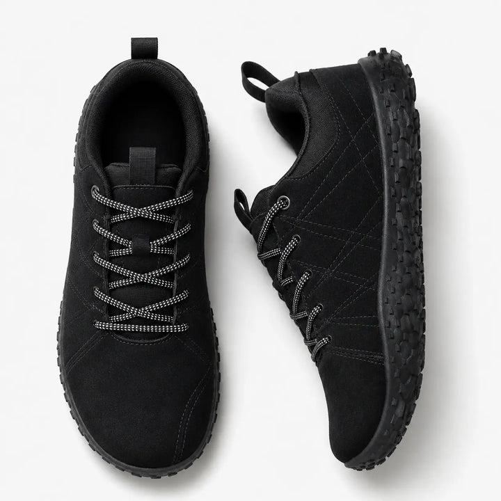 Orthopedic barefoot hiking shoes, designed for comfort and natural movement on trails.