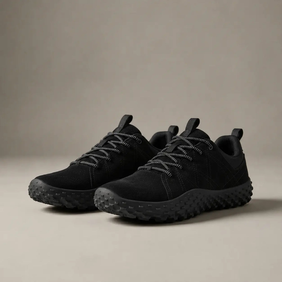 Flexible wide toe trainers, perfect for minimalist hiking and active outdoor wear.