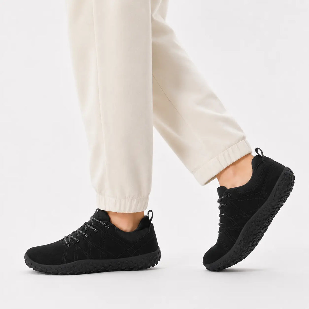 Barefoot zero drop trainers, providing ultimate comfort for unisex trail walking and hiking.