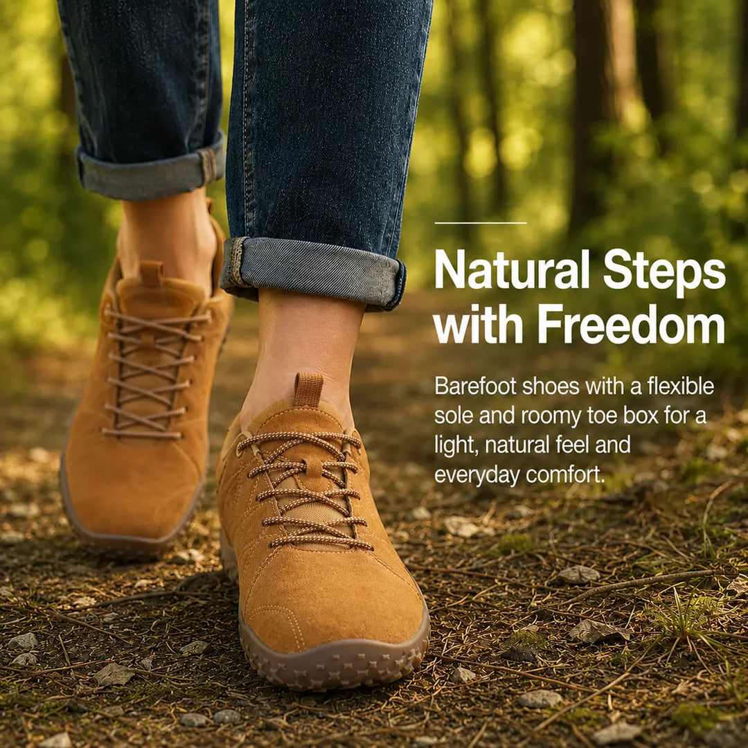 Orthopedic wide toe trainers, perfect for minimalist hiking and outdoor activities.