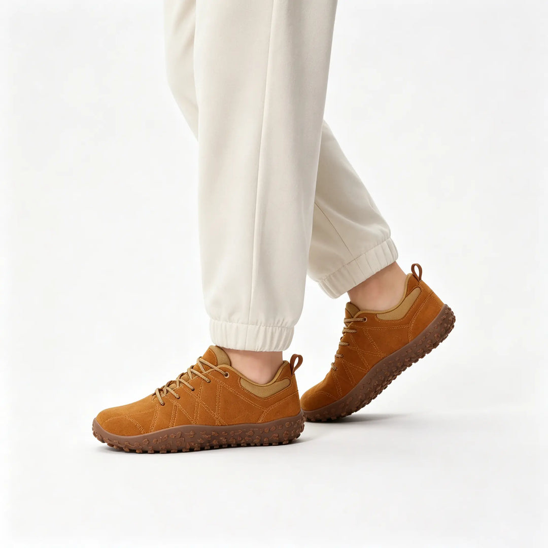 Zero drop barefoot trainers, offering flexible design and wide toe for natural hiking.