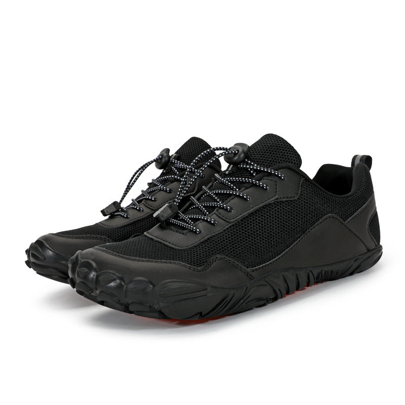 Lightweight unisex barefoot trainers with wide toe box, offering flexible support for hiking & natural movement.