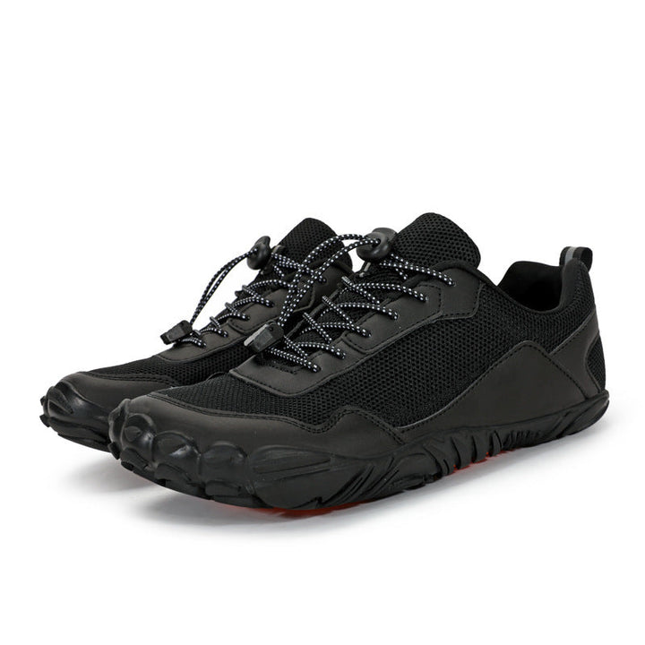 Lightweight unisex barefoot trainers with wide toe box, offering flexible support for hiking & natural movement.