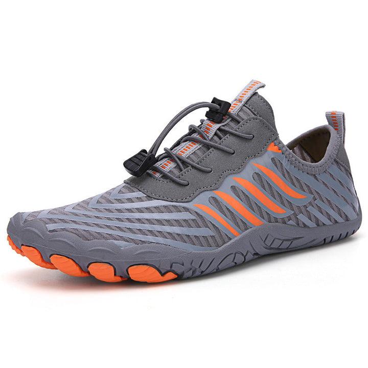 Unisex barefoot shoes with wide toe box for natural feel and comfortable minimalist walking.