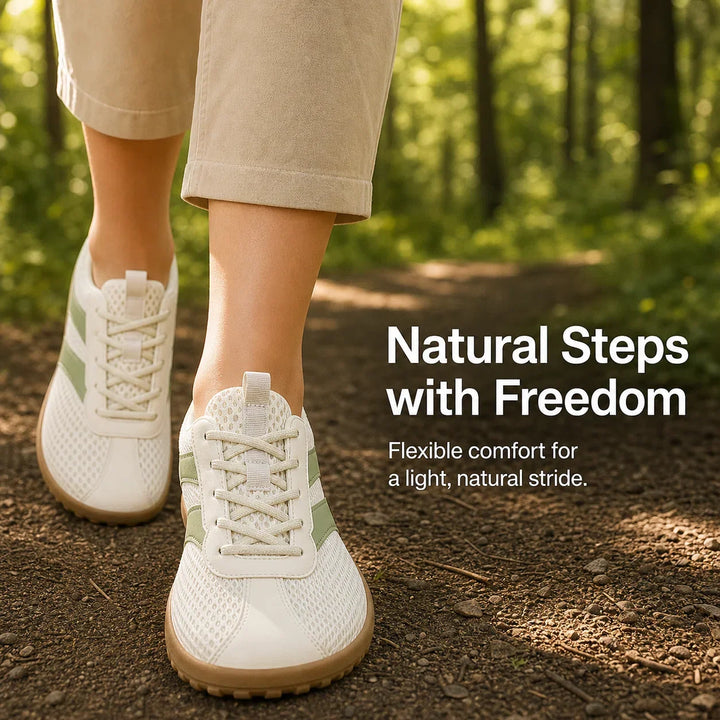 Wide toe box barefoot walking shoes, providing foot health and a secure non-slip grip for all genders.