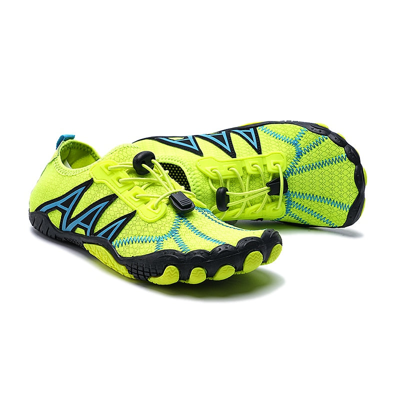 Comfortable unisex barefoot water shoes, protect feet during beach & water sports activities.
