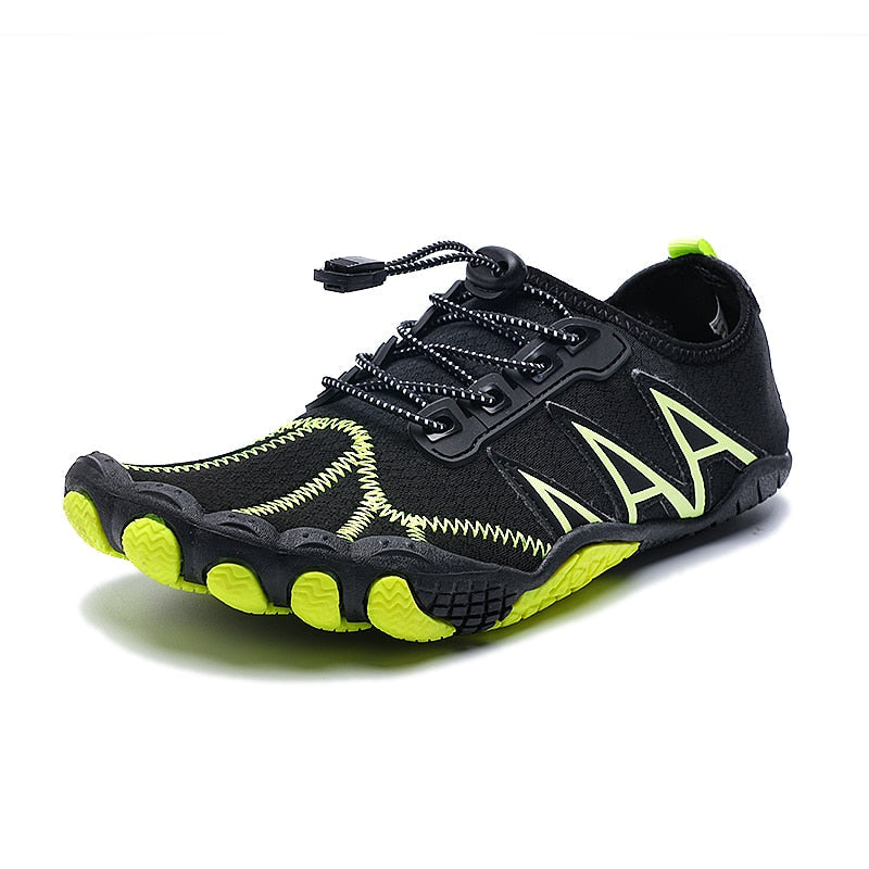 Quick-dry, non-slip unisex barefoot aquatic footwear for active beach & water sports.