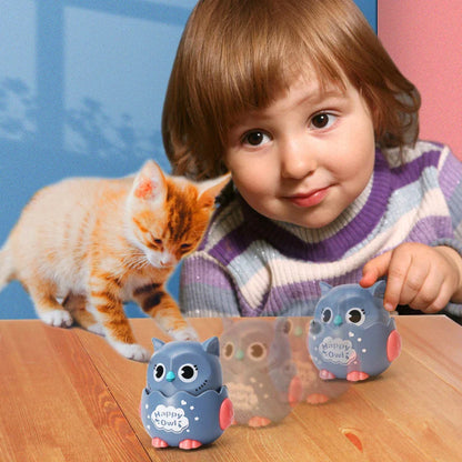 Eco-friendly owl toy car, pull-back action for hours of kids' playtime fun
