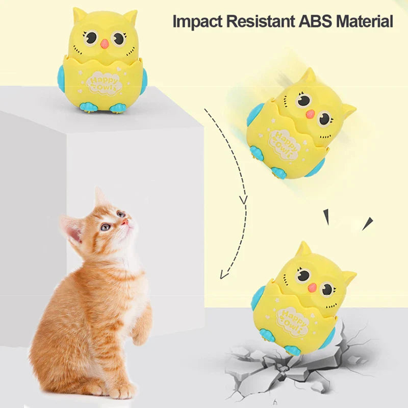 Durable unisex owl toy car, no batteries needed, animal-themed educational toy
