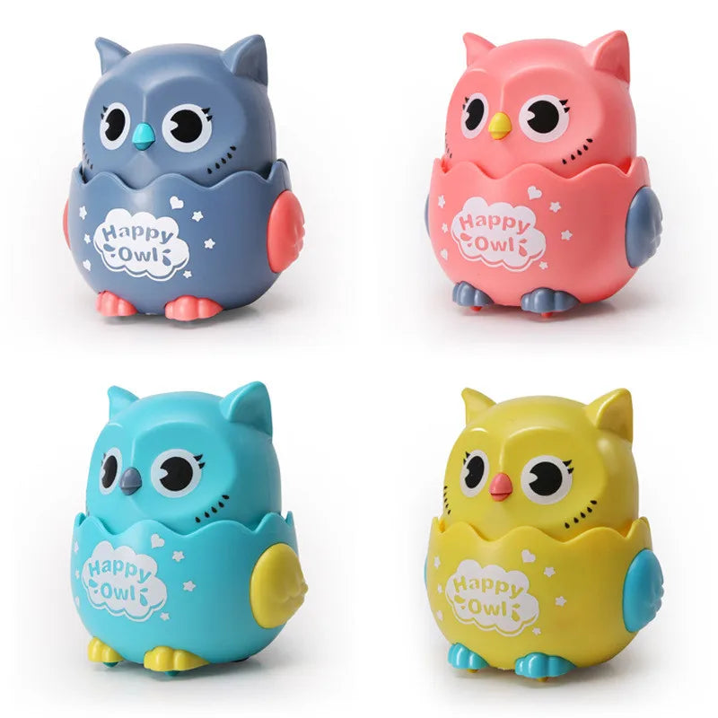 Playful owl pull-back toy, promotes motor skills, a great toddler toy gift