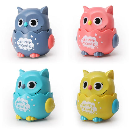 Playful owl pull-back toy, promotes motor skills, a great toddler toy gift