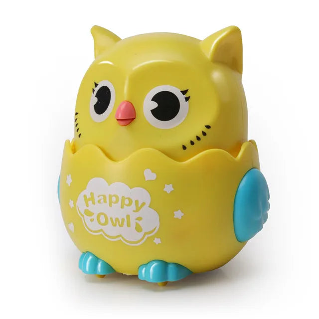 Charming owl pull-back toy, a battery-free and engaging gift for toddlers
