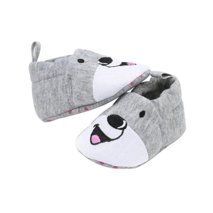 Soft sole bear cub baby shoes, breathable cotton for infant comfort